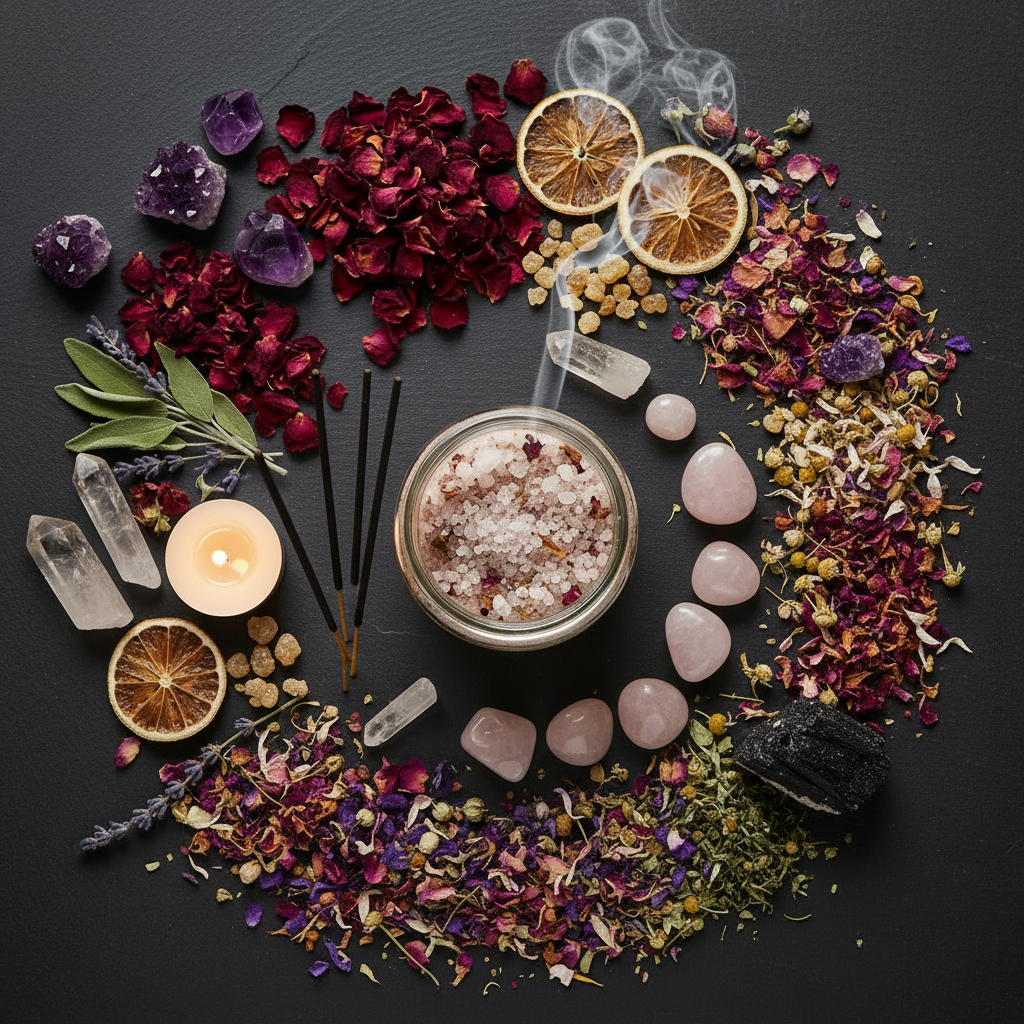 Custom Blend with Crystals, Petals & Incense